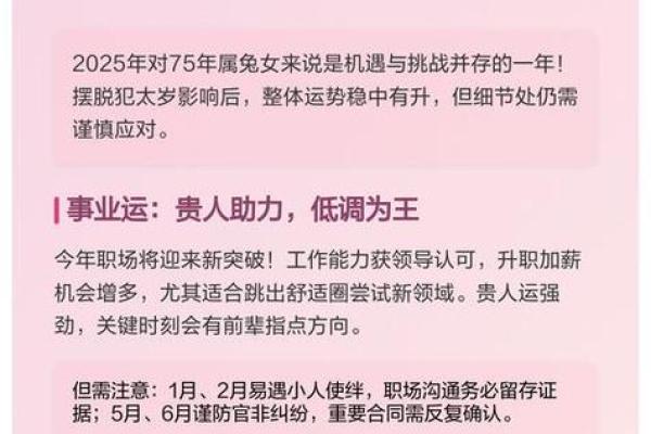 1975年属兔2026年运势如何？事业财运详解