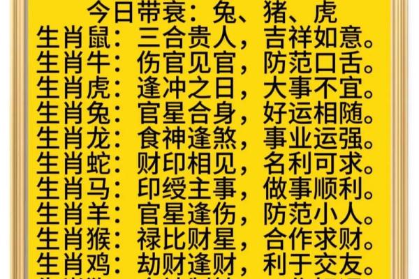 今天是什么生肖动物 今日生肖运势查询