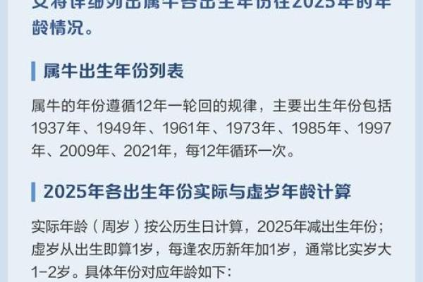 2026年属牛的人虚岁和周岁分别怎么算准确方法